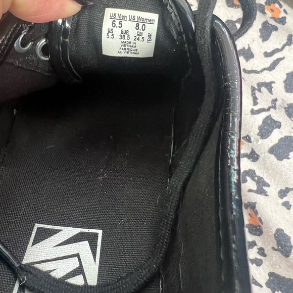 Vans Black Patent Leather Sneakers - Picture 6 of 7